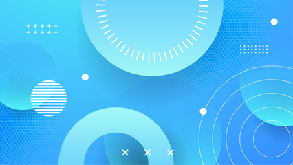 Creative vector frame background with 3d isometric geometric shapes. Vector illustration. Memphis style banner design