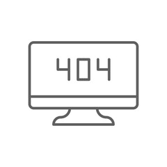 Error Information technology icon with black outline style. attention, alert, mark, risk, exclamation, danger, information. Vector illustration