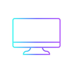 Computer Information technology icon with blue duotone style. pc, screen, laptop, monitor, technology, device, electronic. Vector illustration