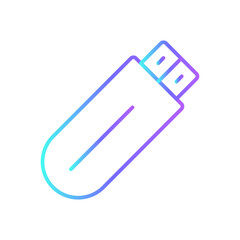 Flashdisk Information technology icon with blue duotone style. data, memory, storage, disk, drive, portable, device. Vector illustration