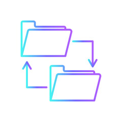 Data Transfer Information technology icon with blue duotone style. information, network, server, storage, cloud, database, connection. Vector illustration