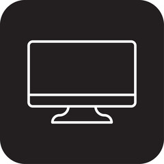 Computer Information technology icon with black filled line style. pc, screen, laptop, monitor, technology, device, electronic. Vector illustration