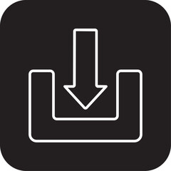 Download Information technology icon with black filled line style. information, network, server, database, computing, storage, transfer. Vector illustration