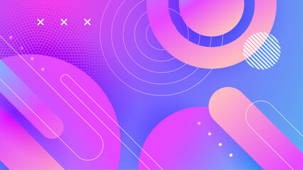 Abstract geometric seamless pattern. Vector isometric shapes background. Fashion textile print, wallpaper or wrapping