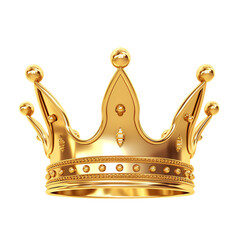 golden crown isolated on transparent background