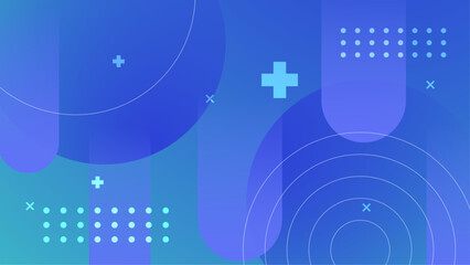 Vector geometric shapes abstract, science, futuristic, energy technology concept. Digital image of light rays, stripes lines with light, speed and motion blur over dark tech background