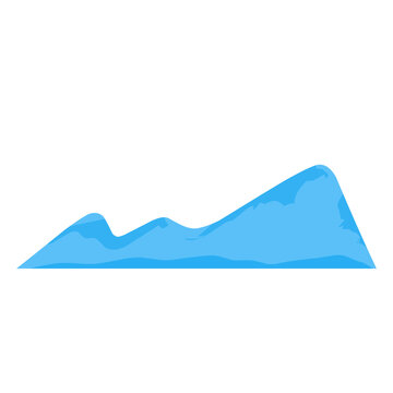 Vector blue silhouettes of hills and mountains