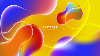 Colorful vibrant liquid fluid banner background