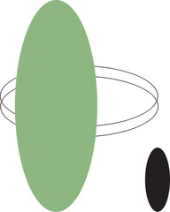 Geometric Memphis Oval