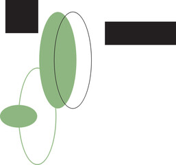 Geometric Memphis Oval