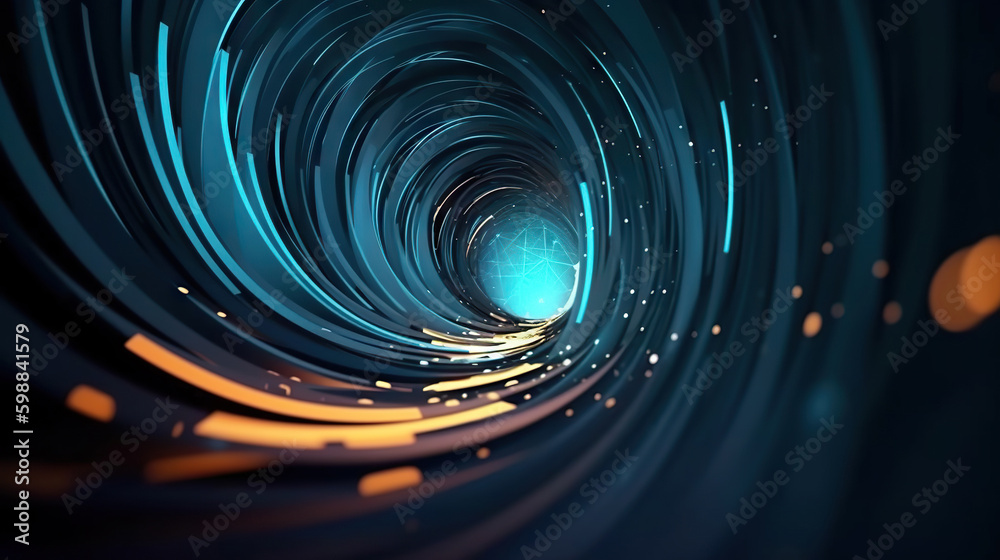 Poster modern abstract digital 3d background. copy space. based on generative ai