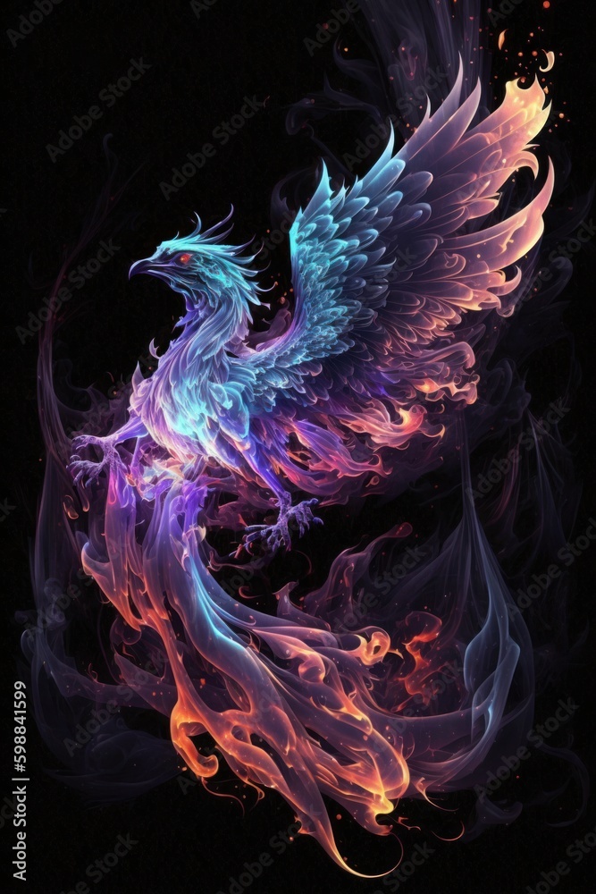 Poster generative ai of abstract fractal to serve as backdrop or background