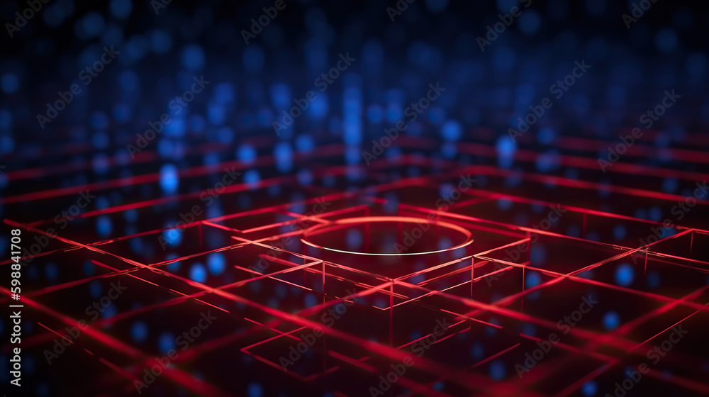 Poster modern abstract digital 3d background. copy space. based on generative ai