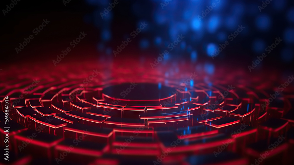 Poster modern abstract digital 3d background. copy space. based on generative ai