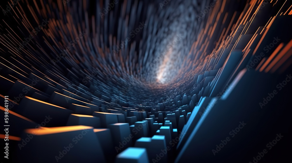 Poster modern abstract digital 3d background. copy space. based on generative ai