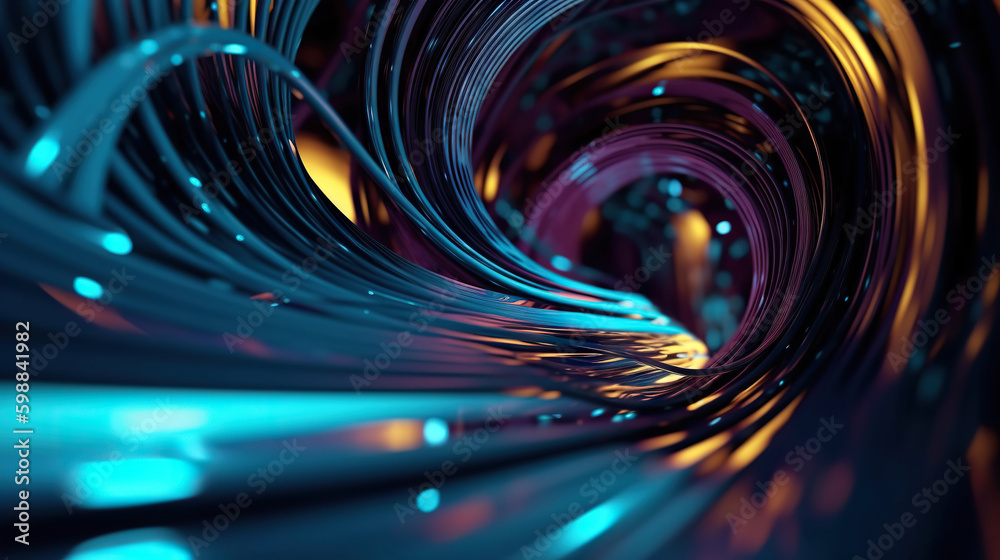 Poster modern abstract digital 3d background. copy space. based on generative ai