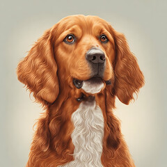 Cartoon Cute Dog, Vector Illustration - generative AI