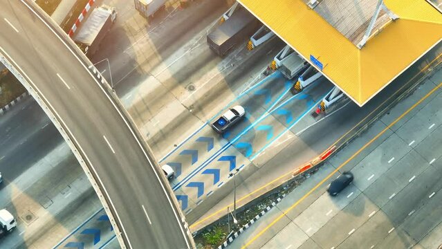Toll gates often have multiple lanes to facilitate the flow of vehicles, especially during peak hours. Lanes may be designated for specific payment methods, such as cash or electronic toll collection
