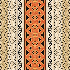 Seamless geometric pattern, ethnic background, design