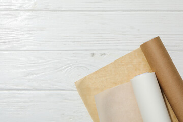 Concept of accessories for cooking and baking - baking paper