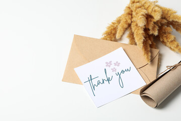 Words of gratitude, gratitude concept, text Thank you