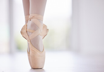 Dance like its your last time. a ballet dancers pointe shoes. © N Lawrenson/peopleimages.com