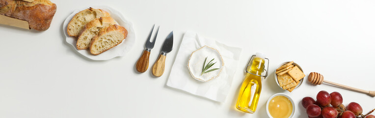 Concept of delicious French food - Camembert cheese