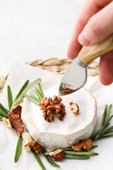 Concept of delicious French food - Camembert cheese
