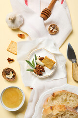 Concept of delicious French food - Camembert cheese