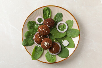 Vegetarian food concept - falafel, tasty falafel balls
