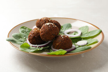 Vegetarian food concept - falafel, tasty falafel balls