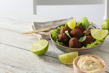 Vegetarian food concept - falafel, tasty falafel balls