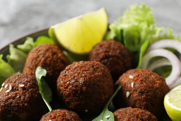 Vegetarian food concept - falafel, tasty falafel balls