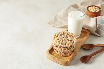 Concept of diet and healthy nutrition with crisp bread