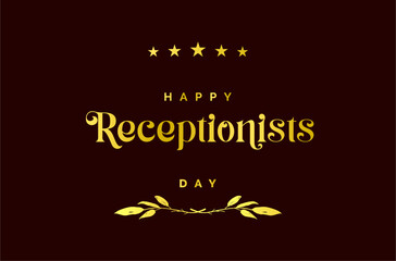 Fototapeta premium Receptionist Day, Happy receptionists day