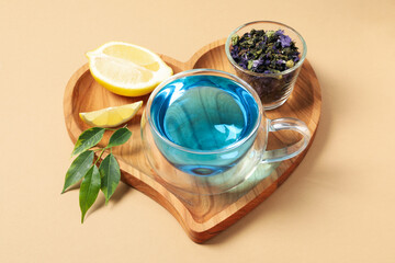 Concept of tasty hot drink, Anchan tea