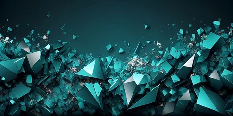 Fotobehang diamond shard, broken glass background wallpaper © ranchuryukin