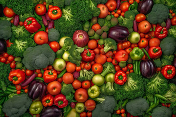 Fototapeta na wymiar Vegetables background. Generative AI.