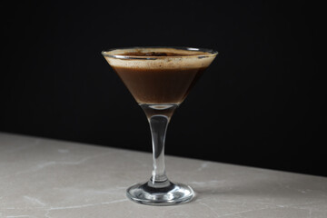 Espresso martini cocktail, delicious alcohol drink, dessert cocktail