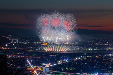 やつしろ全国花火「オープニング花火」