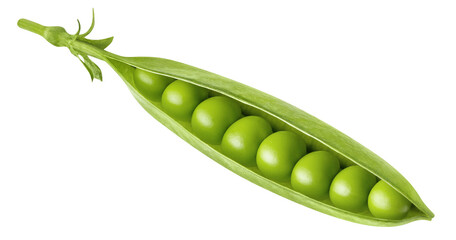 Sweet green peas, cut out