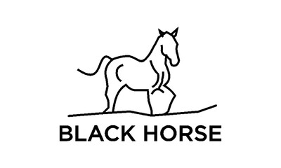 horse line art logo idea