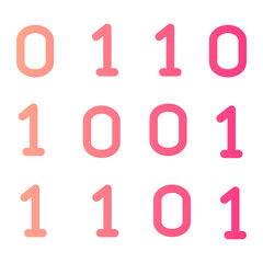 binary code gradient icon