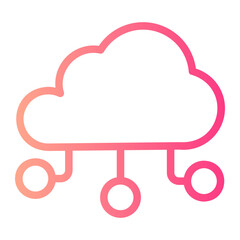 cloud computing gradient icon