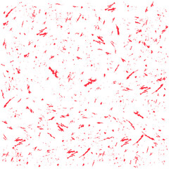 Seamless background pattern of randomly arranged splashes of red on white