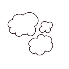 Obraz premium hand drawn cute cloud icon