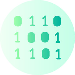 binary code gradient icon