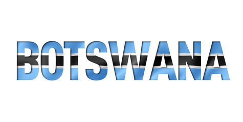 botswana flag text font