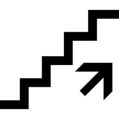 Ascending Stairs Signal Icon