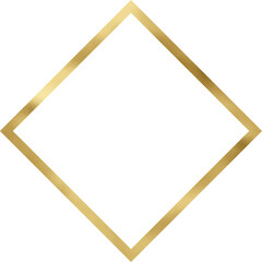 Golden Vintage Texture Rhombus Frame Outline